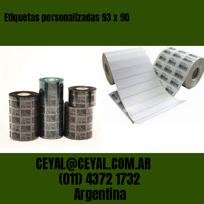 Etiquetas personalizadas 93 x 90