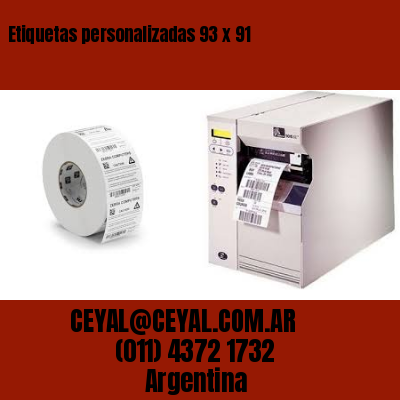 Etiquetas personalizadas 93 x 91