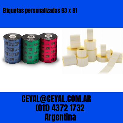 Etiquetas personalizadas 93 x 91