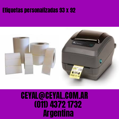 Etiquetas personalizadas 93 x 92