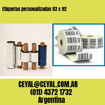 Etiquetas personalizadas 93 x 92