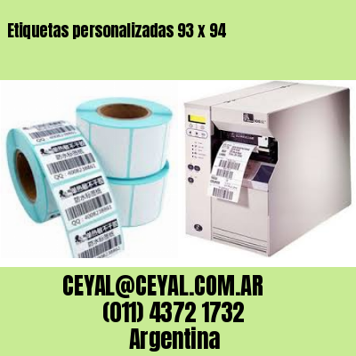 Etiquetas personalizadas 93 x 94