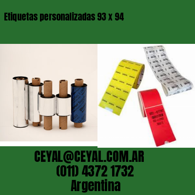 Etiquetas personalizadas 93 x 94
