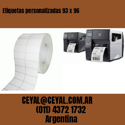 Etiquetas personalizadas 93 x 96