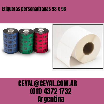 Etiquetas personalizadas 93 x 96