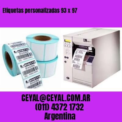 Etiquetas personalizadas 93 x 97