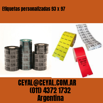 Etiquetas personalizadas 93 x 97