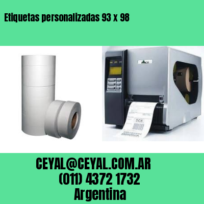 Etiquetas personalizadas 93 x 98