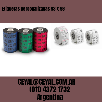 Etiquetas personalizadas 93 x 98