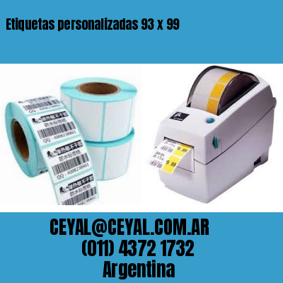Etiquetas personalizadas 93 x 99