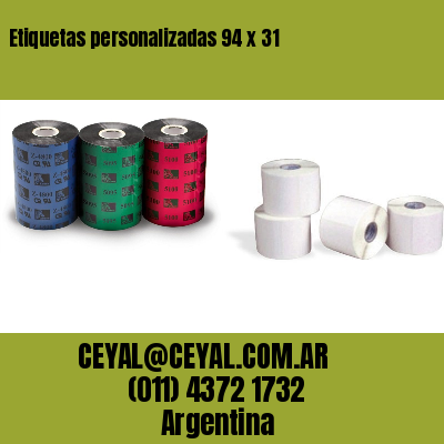 Etiquetas personalizadas 94 x 31