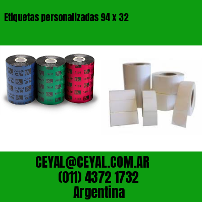Etiquetas personalizadas 94 x 32