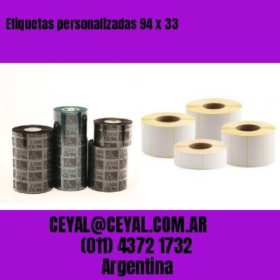 Etiquetas personalizadas 94 x 33