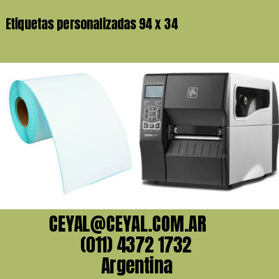 Etiquetas personalizadas 94 x 34