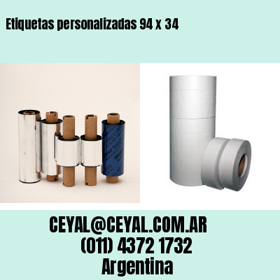 Etiquetas personalizadas 94 x 34