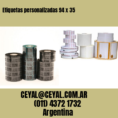 Etiquetas personalizadas 94 x 35