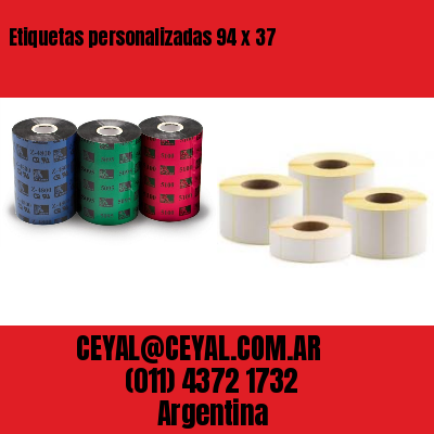 Etiquetas personalizadas 94 x 37