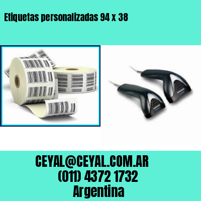 Etiquetas personalizadas 94 x 38