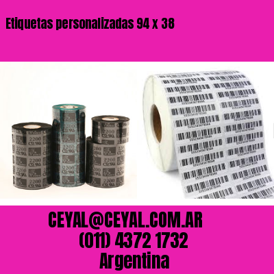 Etiquetas personalizadas 94 x 38