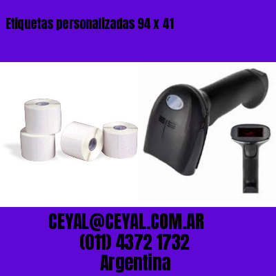 Etiquetas personalizadas 94 x 41