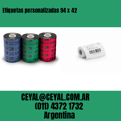 Etiquetas personalizadas 94 x 42