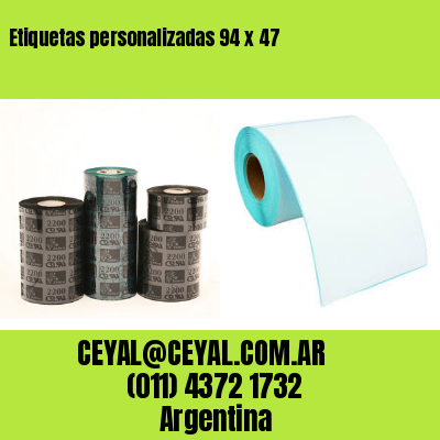 Etiquetas personalizadas 94 x 47