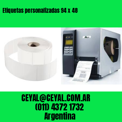Etiquetas personalizadas 94 x 48
