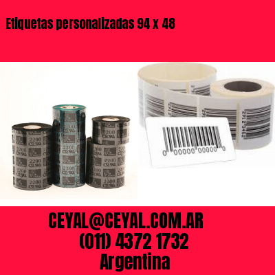 Etiquetas personalizadas 94 x 48