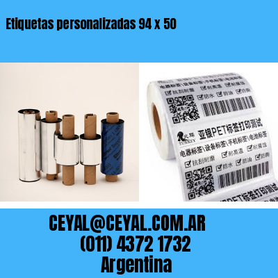 Etiquetas personalizadas 94 x 50