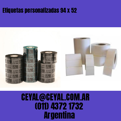 Etiquetas personalizadas 94 x 52