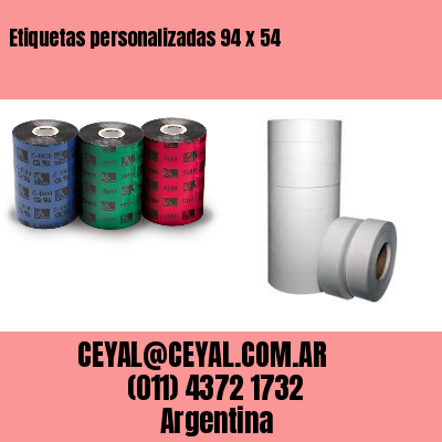 Etiquetas personalizadas 94 x 54