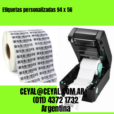 Etiquetas personalizadas 94 x 56