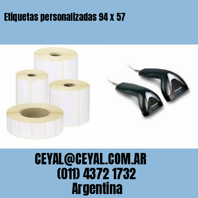Etiquetas personalizadas 94 x 57