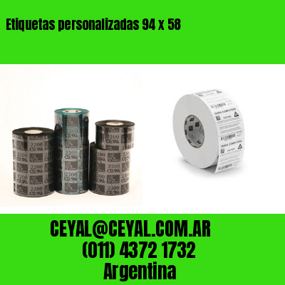 Etiquetas personalizadas 94 x 58