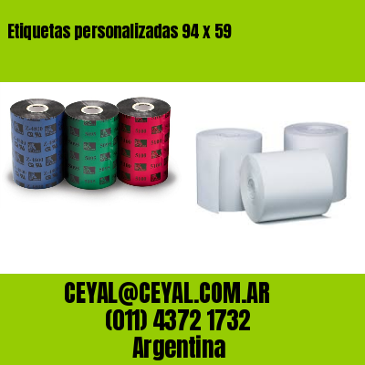 Etiquetas personalizadas 94 x 59