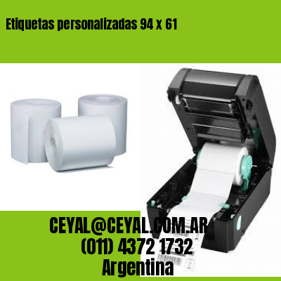 Etiquetas personalizadas 94 x 61