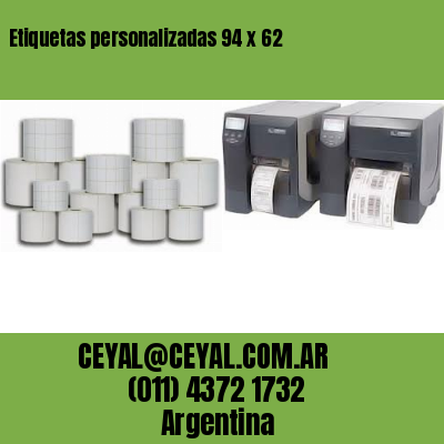 Etiquetas personalizadas 94 x 62