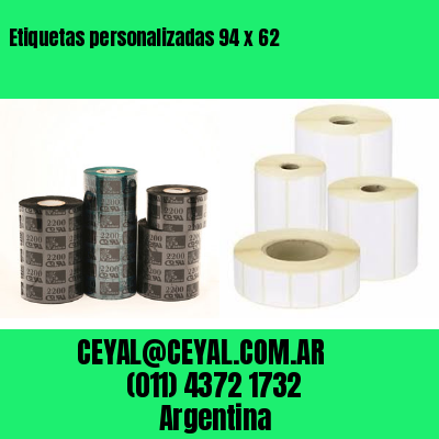 Etiquetas personalizadas 94 x 62