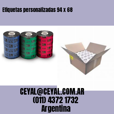 Etiquetas personalizadas 94 x 68