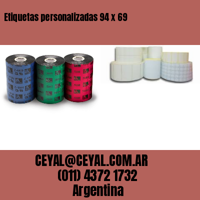 Etiquetas personalizadas 94 x 69