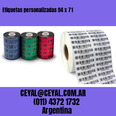 Etiquetas personalizadas 94 x 71