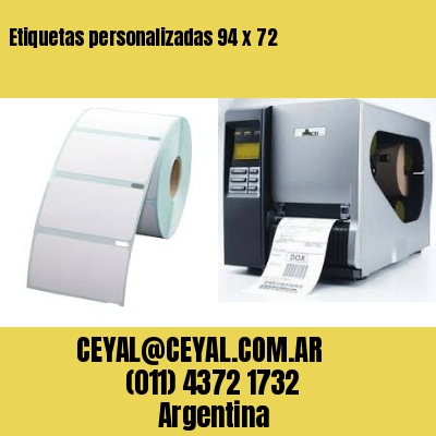 Etiquetas personalizadas 94 x 72
