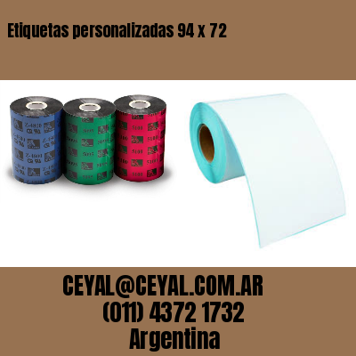 Etiquetas personalizadas 94 x 72