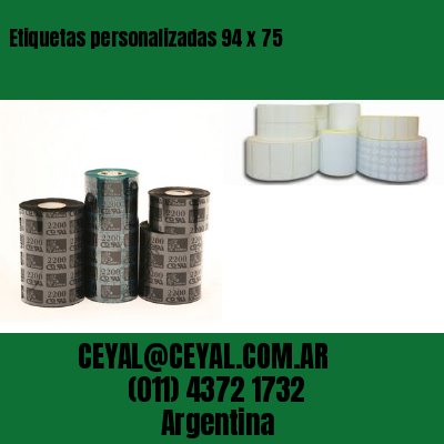 Etiquetas personalizadas 94 x 75