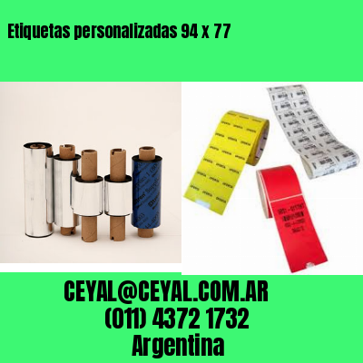 Etiquetas personalizadas 94 x 77