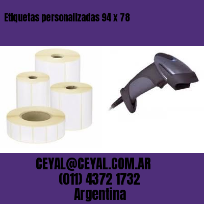 Etiquetas personalizadas 94 x 78