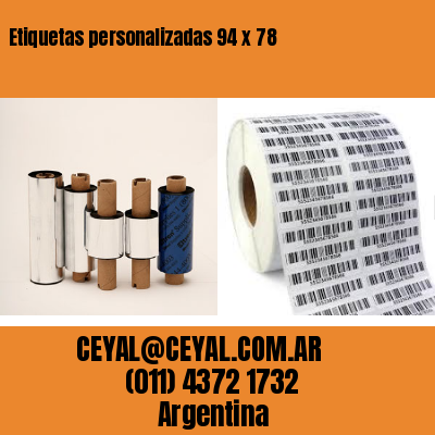 Etiquetas personalizadas 94 x 78