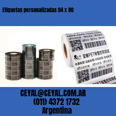 Etiquetas personalizadas 94 x 80