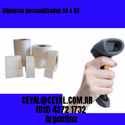 Etiquetas personalizadas 94 x 83
