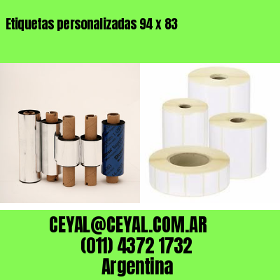 Etiquetas personalizadas 94 x 83